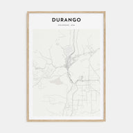 Durango, Colorado Map Portrait Poster