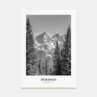 Durango, Colorado Portrait B&W Poster