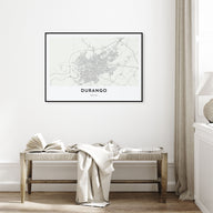 Durango, Mexico Map Landscape Poster