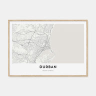 Durban Map Landscape Poster