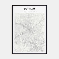 Durham, North Carolina Map Portrait Poster