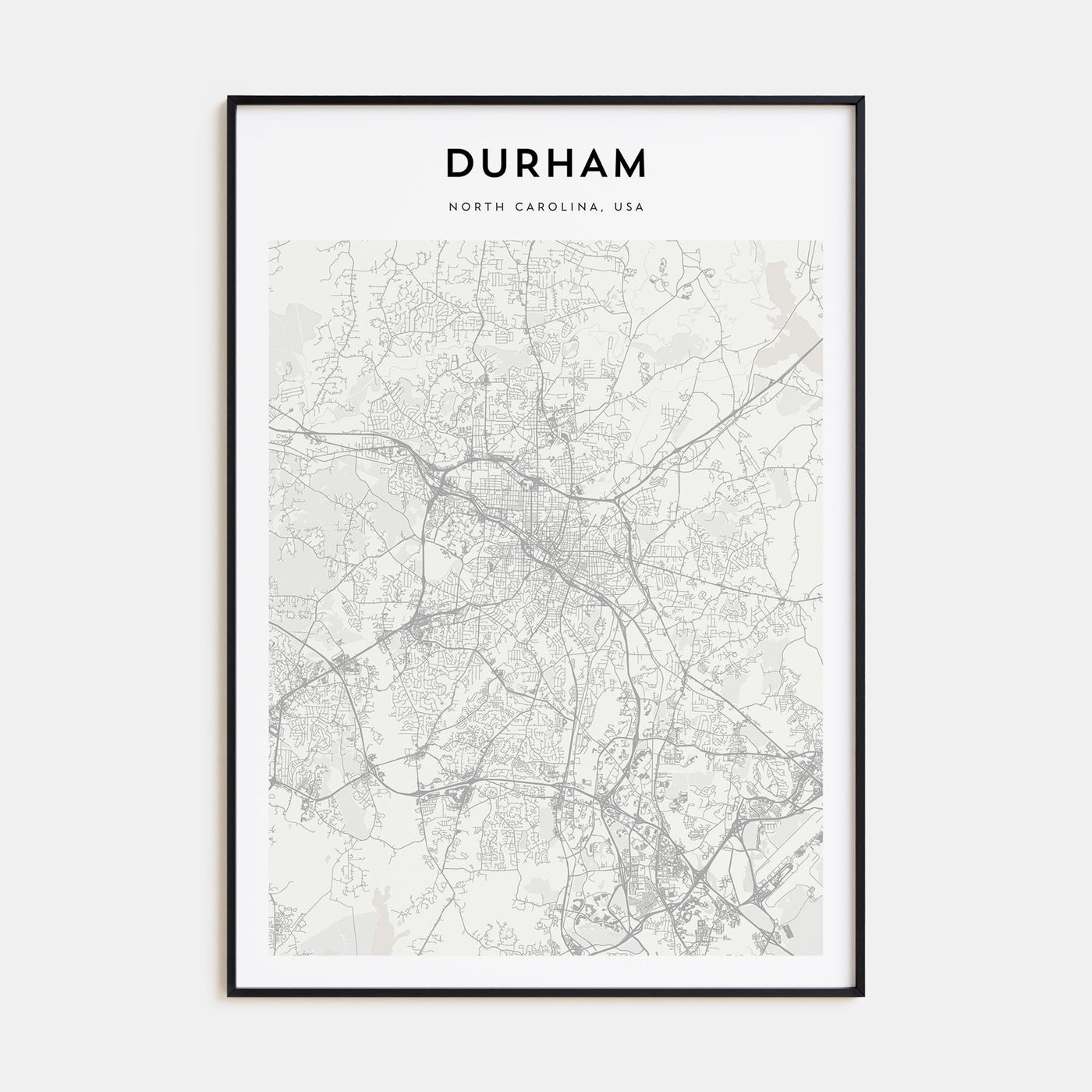Durham, North Carolina Map Portrait Poster