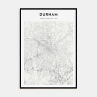 Durham, North Carolina Map Portrait Poster