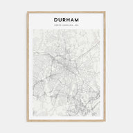 Durham, North Carolina Map Portrait Poster