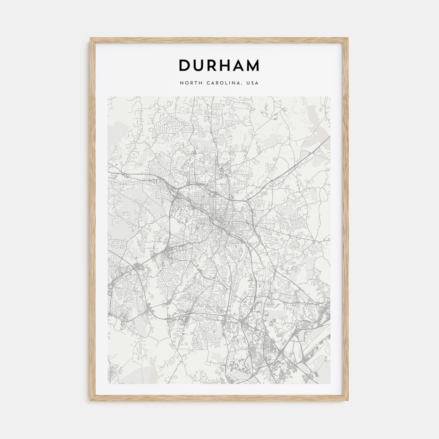 Durham, North Carolina Map Portrait Poster