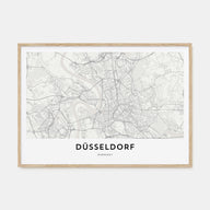 Düsseldorf Map Landscape Poster