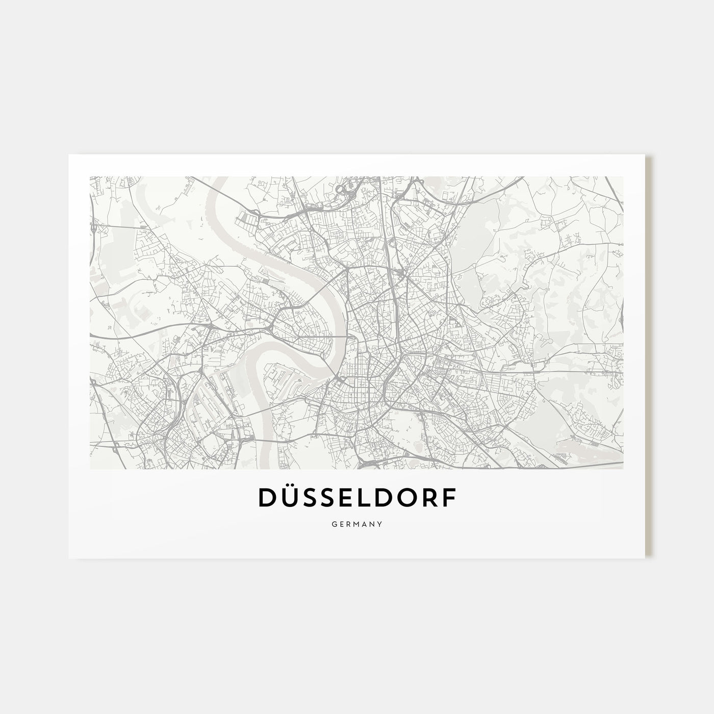 Düsseldorf Map Landscape Poster