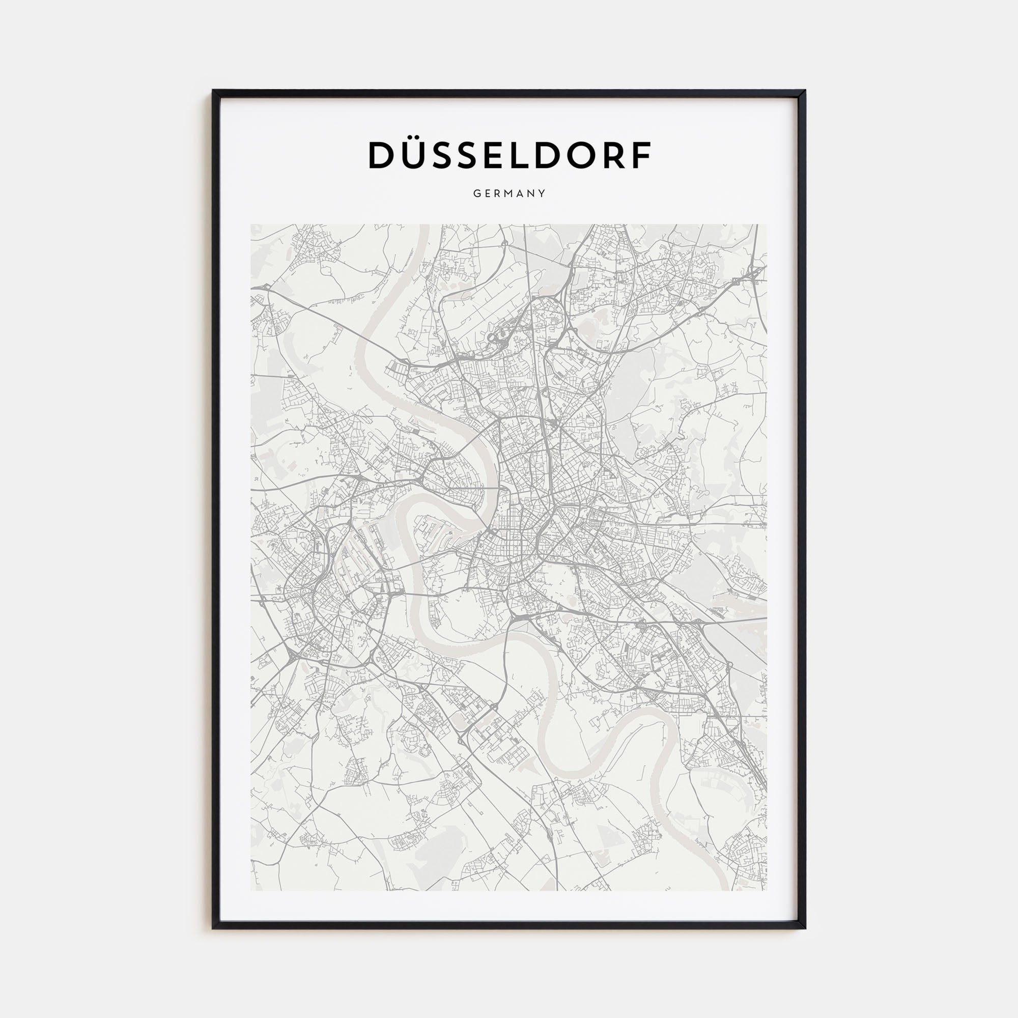 Düsseldorf Map Portrait Poster