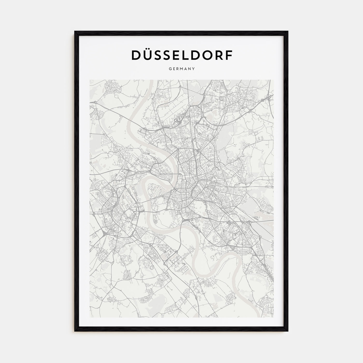 Düsseldorf Map Portrait Poster