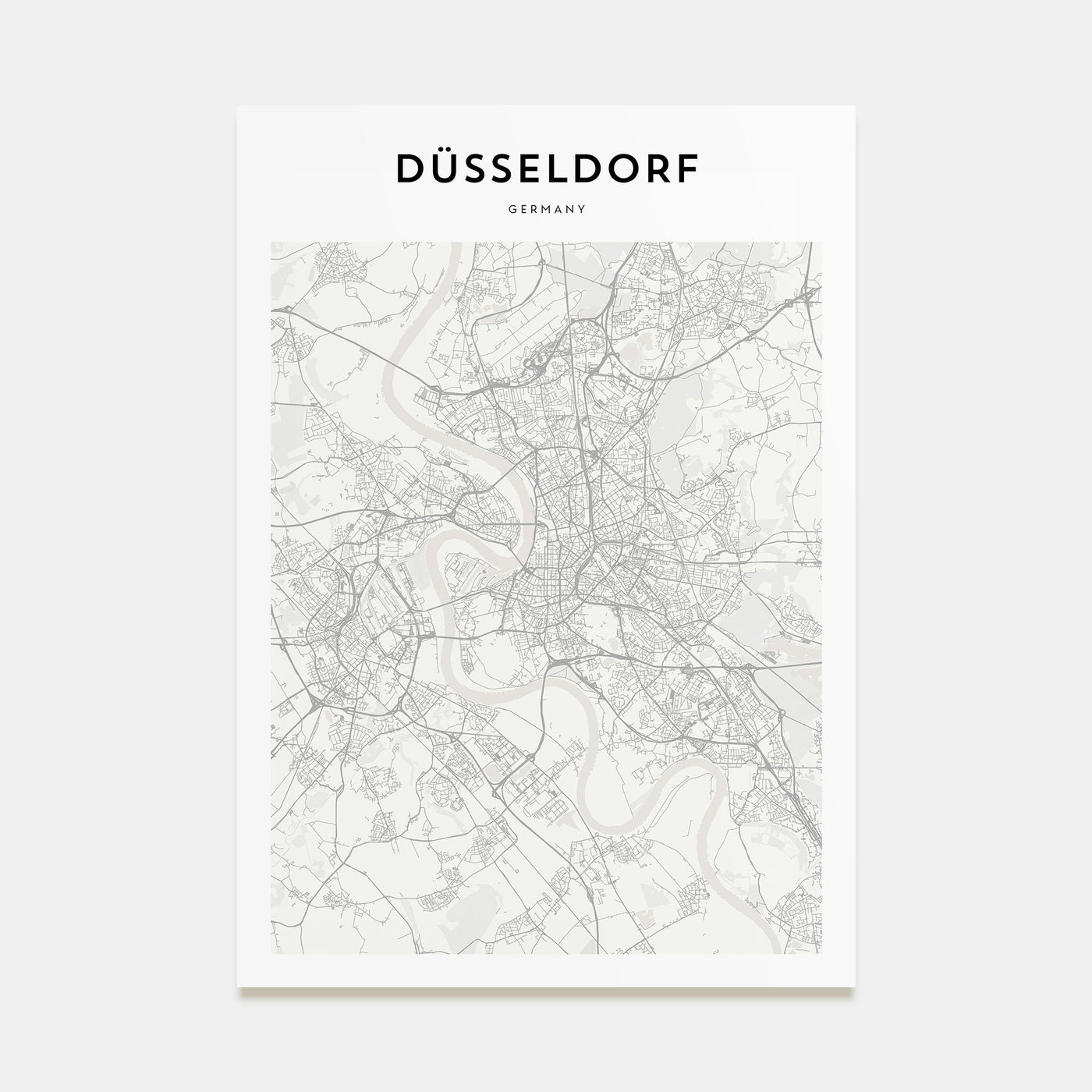 Düsseldorf Map Portrait Poster