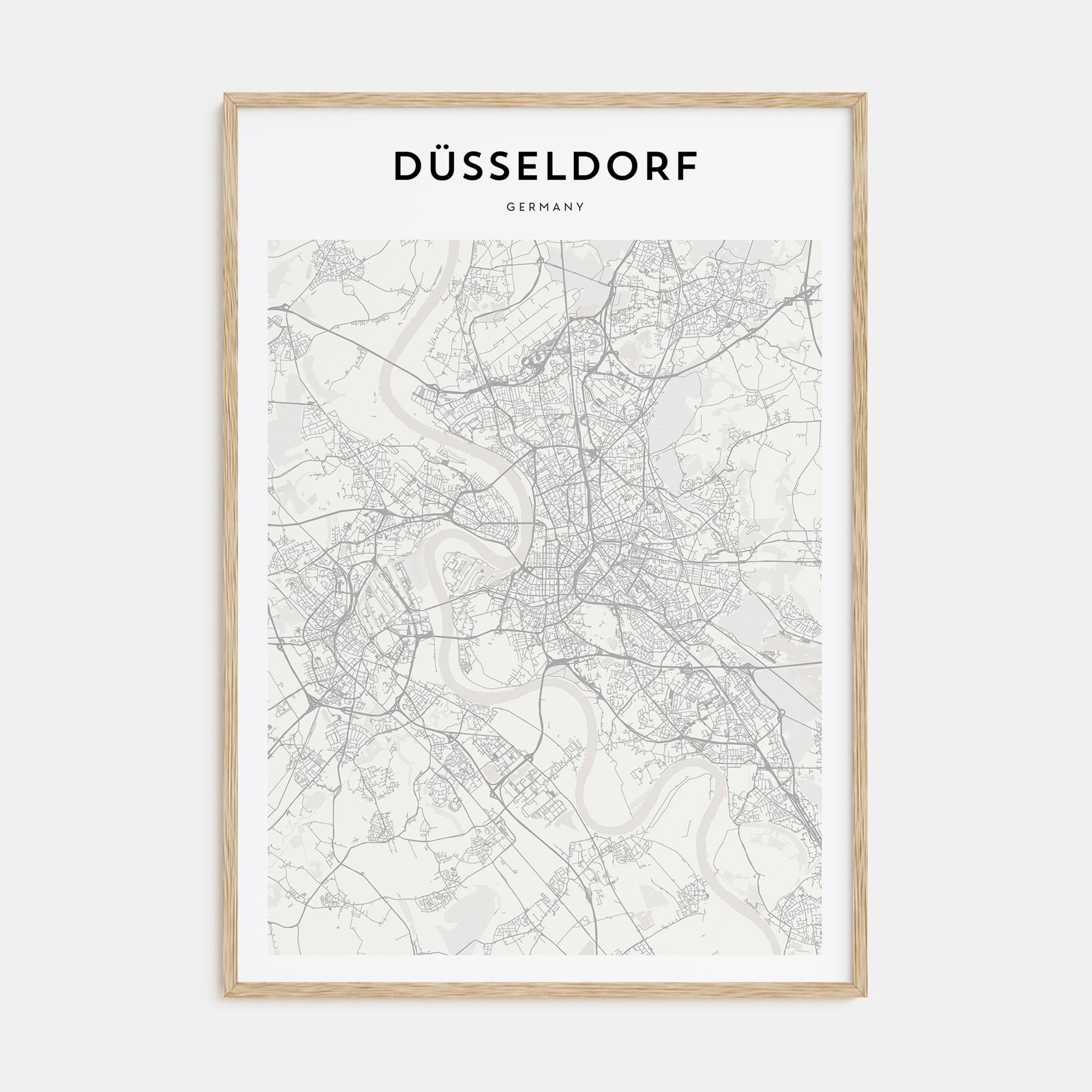 Düsseldorf Map Portrait Poster