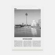 Düsseldorf Travel B&W No 1 Poster