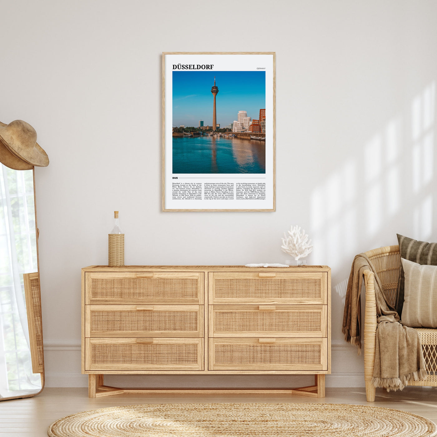 Düsseldorf Travel Color Poster