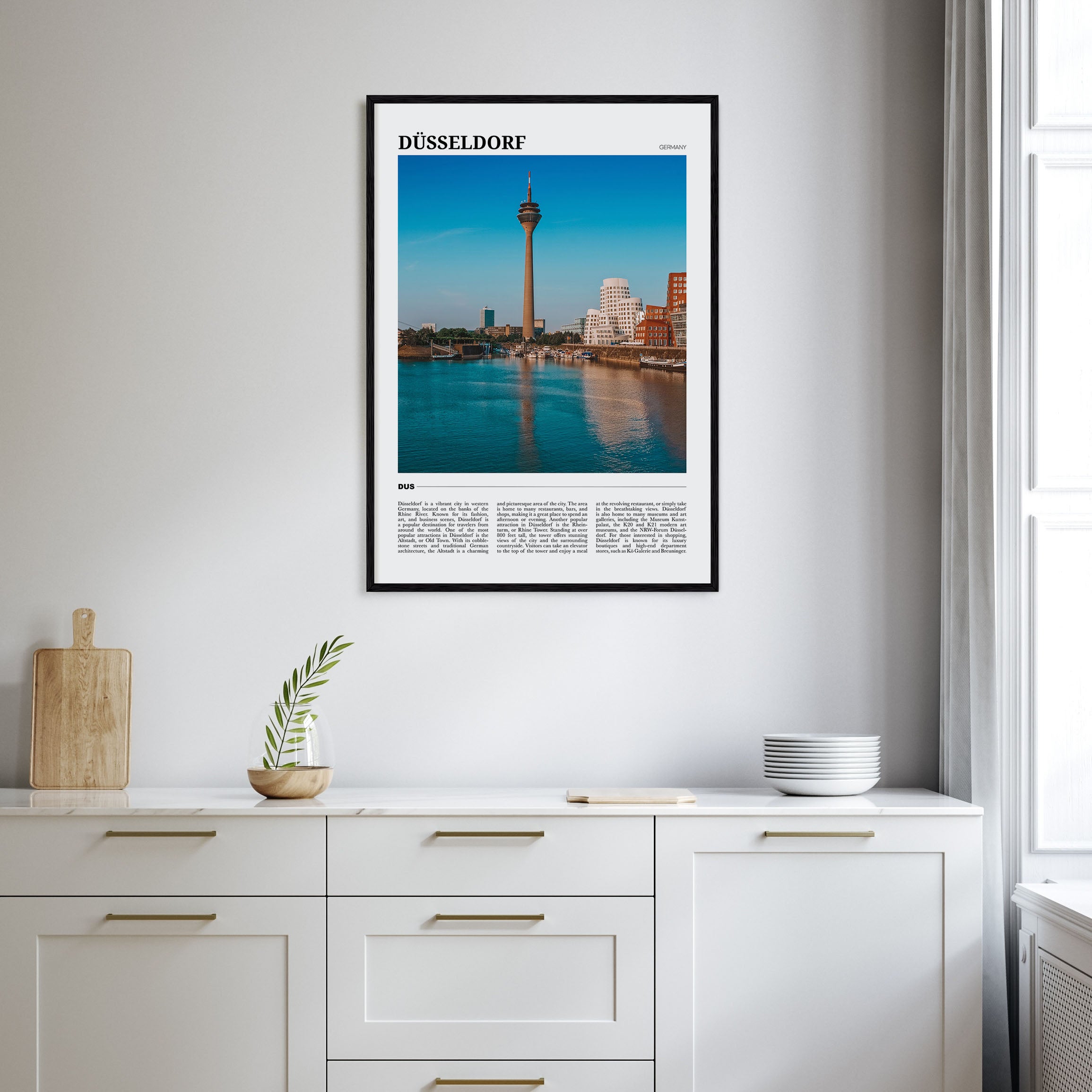 Düsseldorf Travel Color Poster