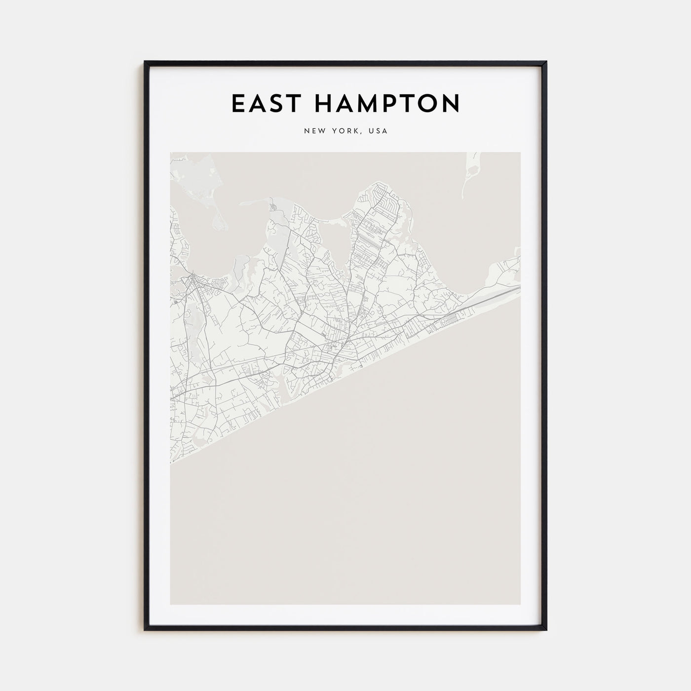 East Hampton Map Portrait Poster