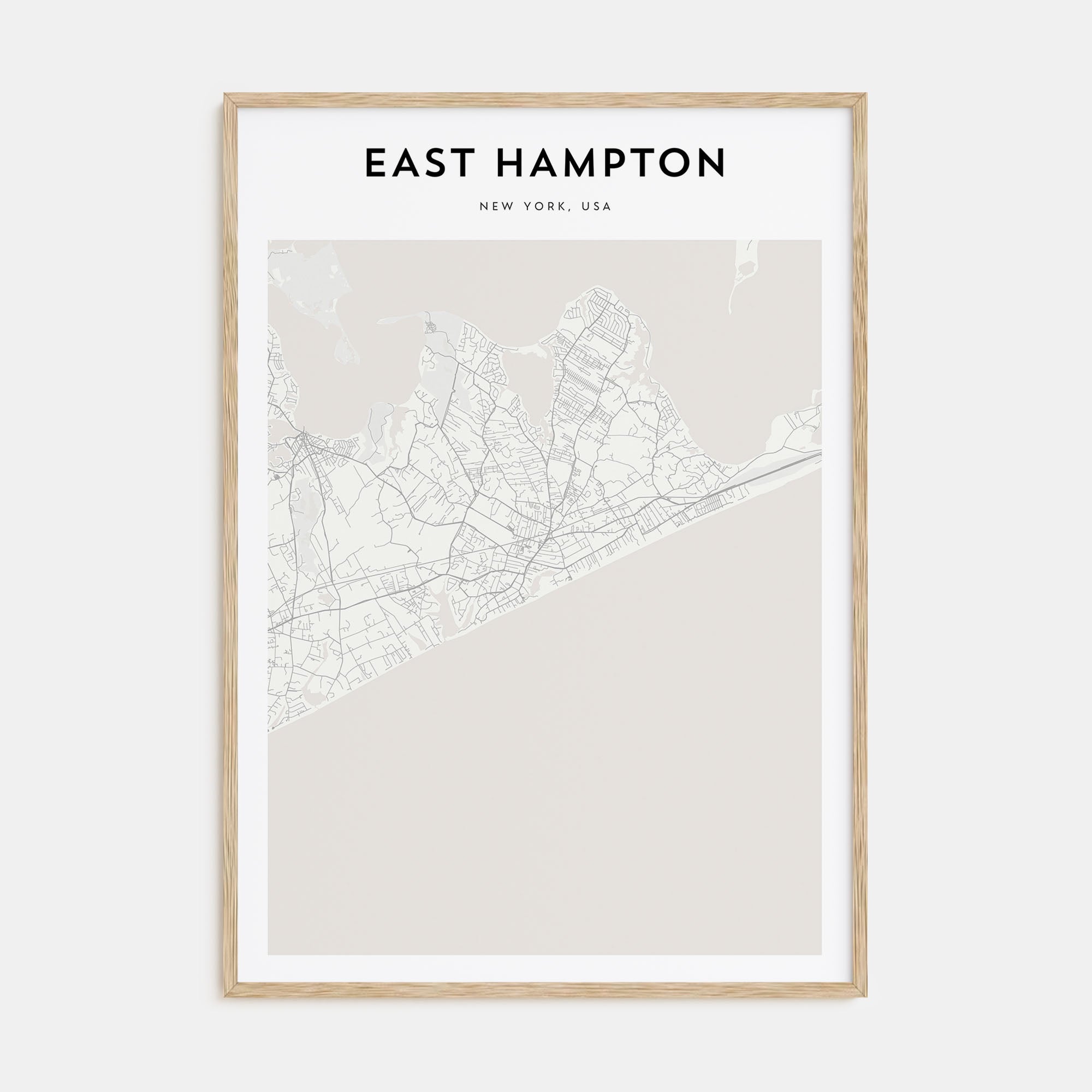 East Hampton Map Portrait Poster