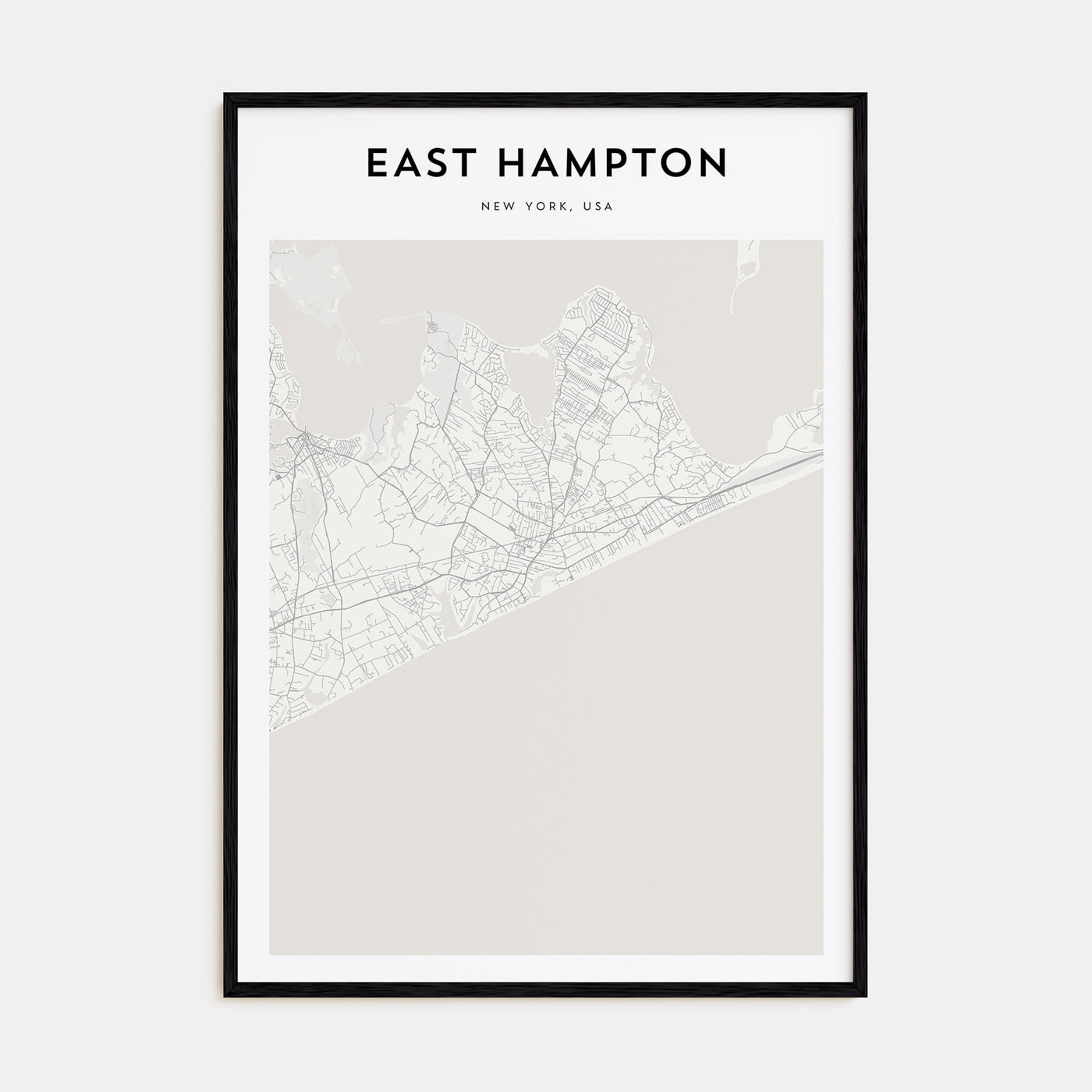 East Hampton Map Portrait Poster