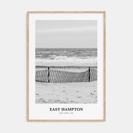 East Hampton Portrait B&W Poster