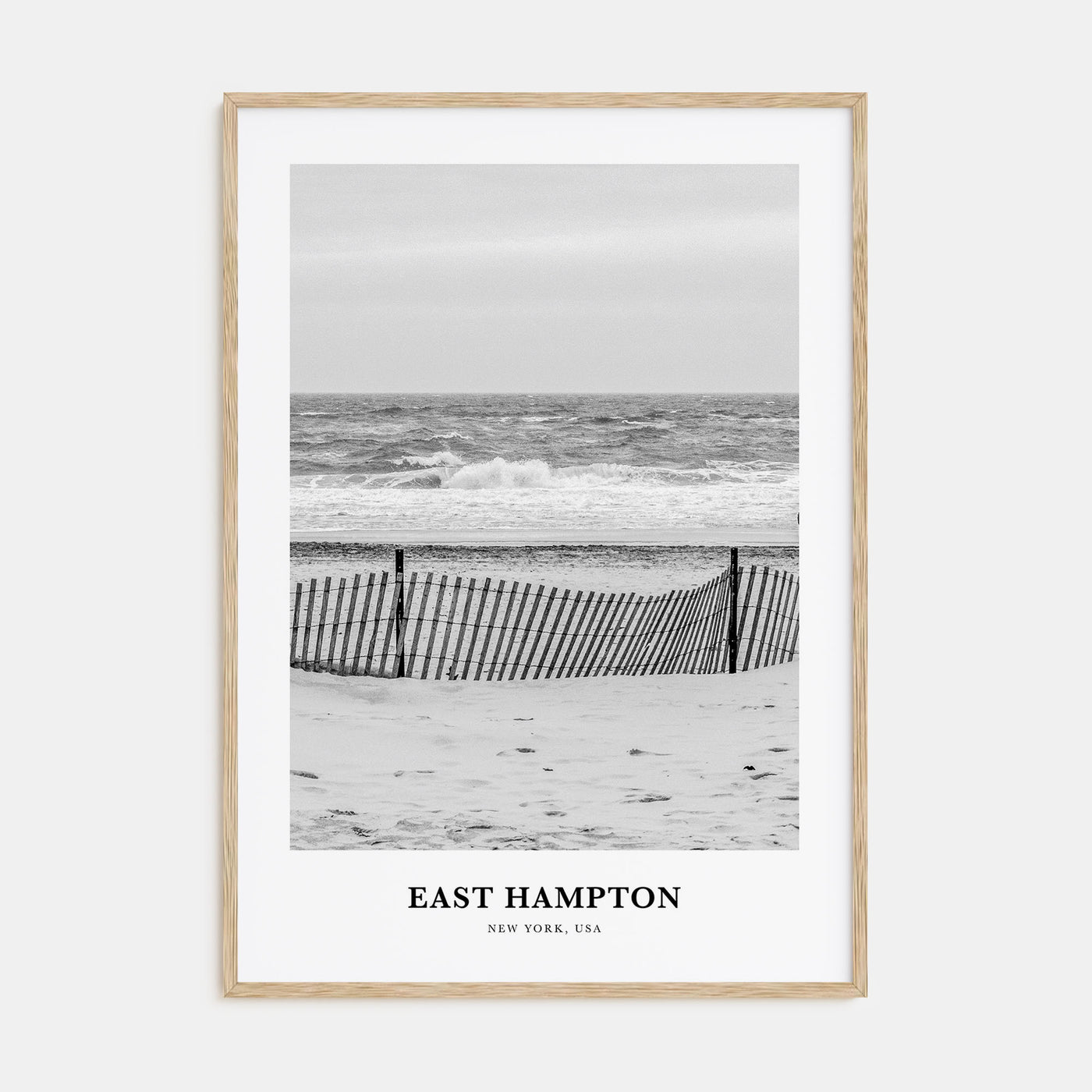 East Hampton Portrait B&W Poster