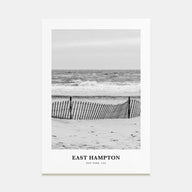 East Hampton Portrait B&W Poster