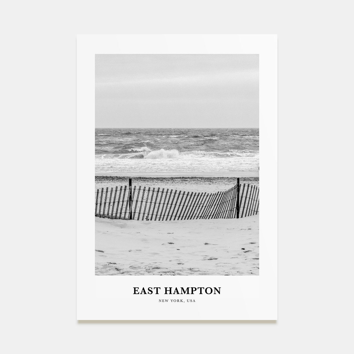 East Hampton Portrait B&W Poster