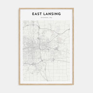 East Lansing Map Portrait Poster