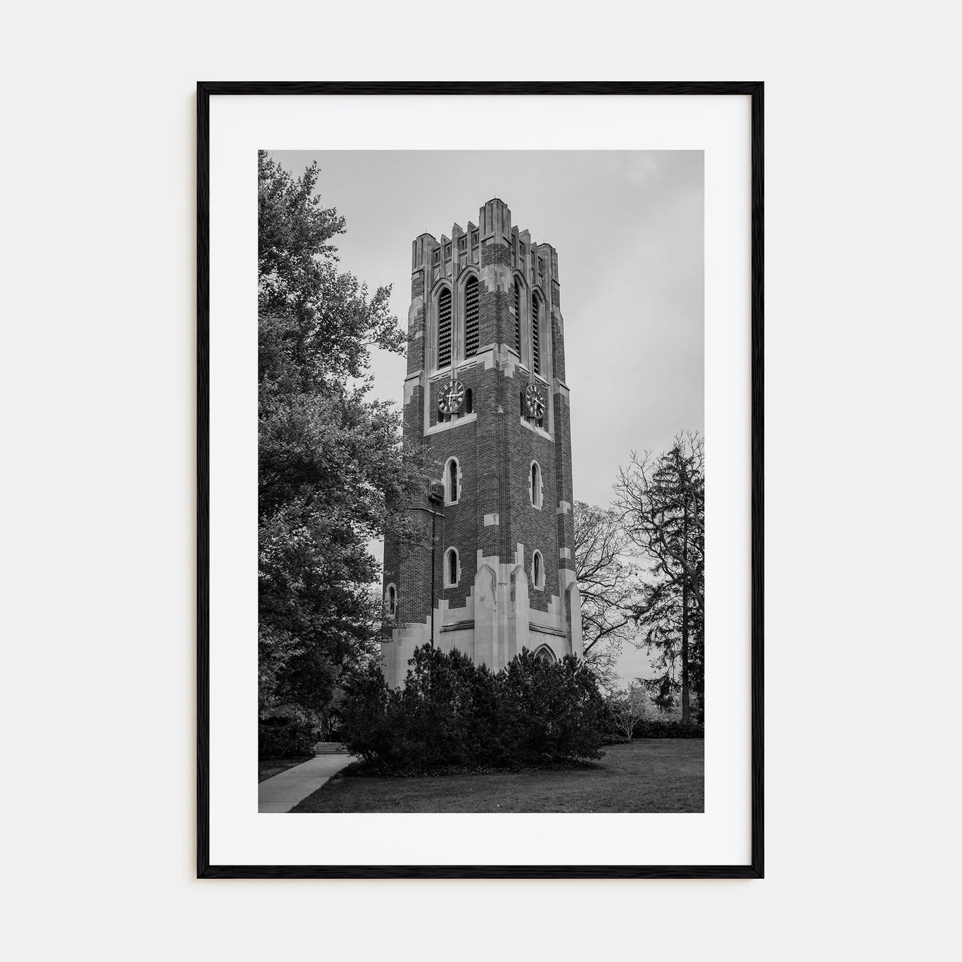 East Lansing Photo B&W Poster