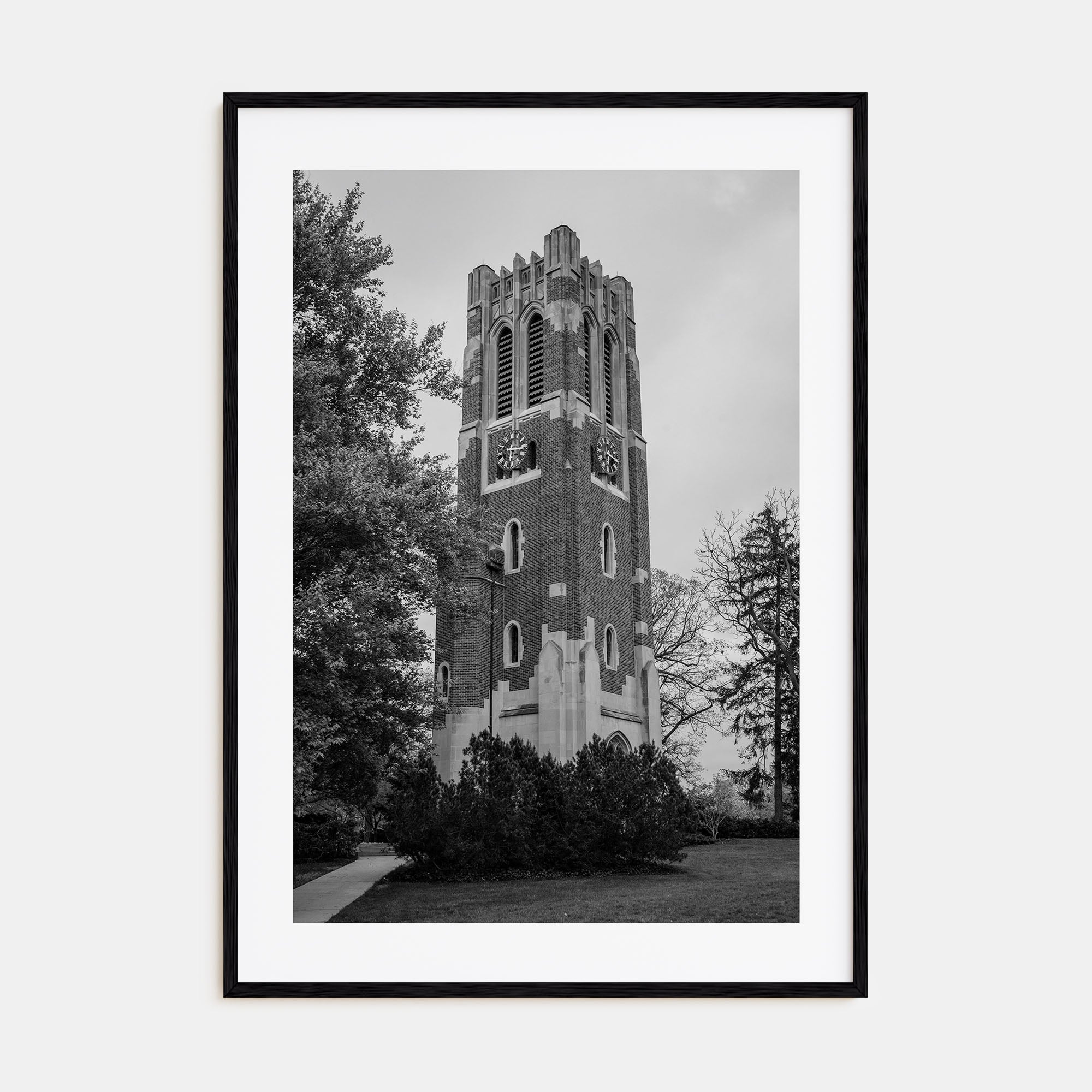 East Lansing Photo B&W Poster