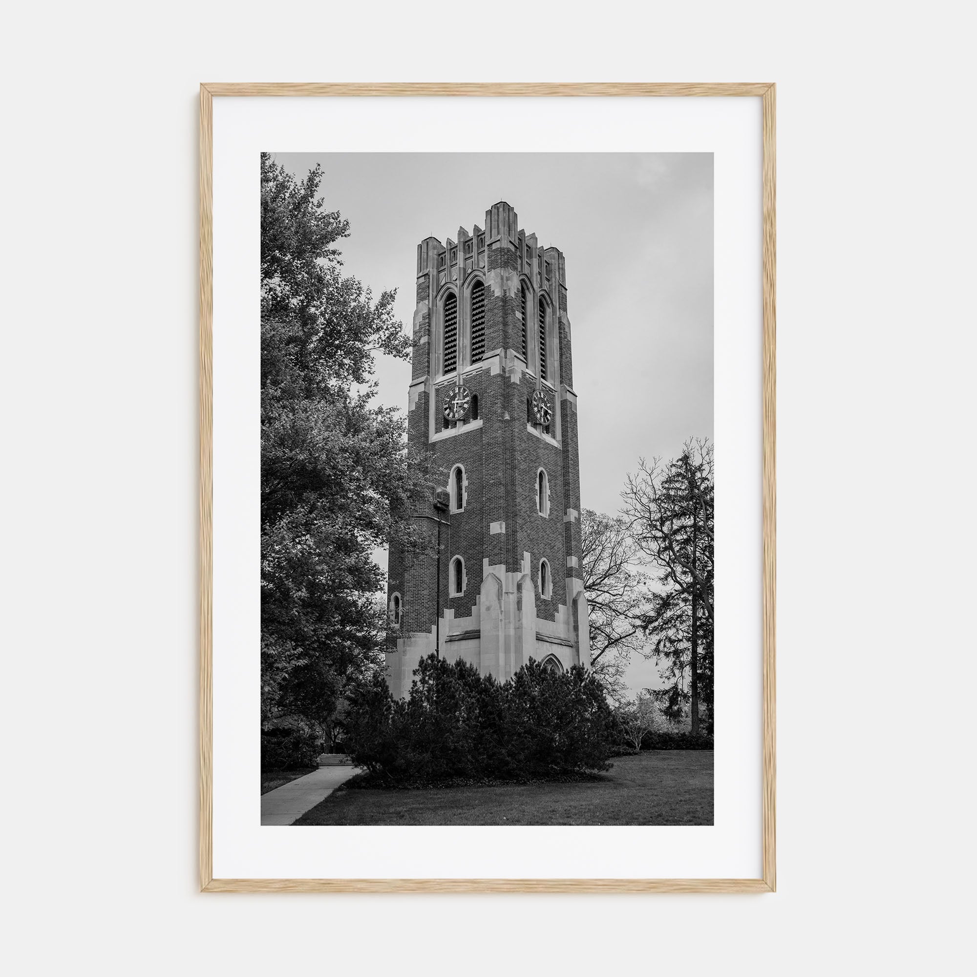 East Lansing Photo B&W Poster