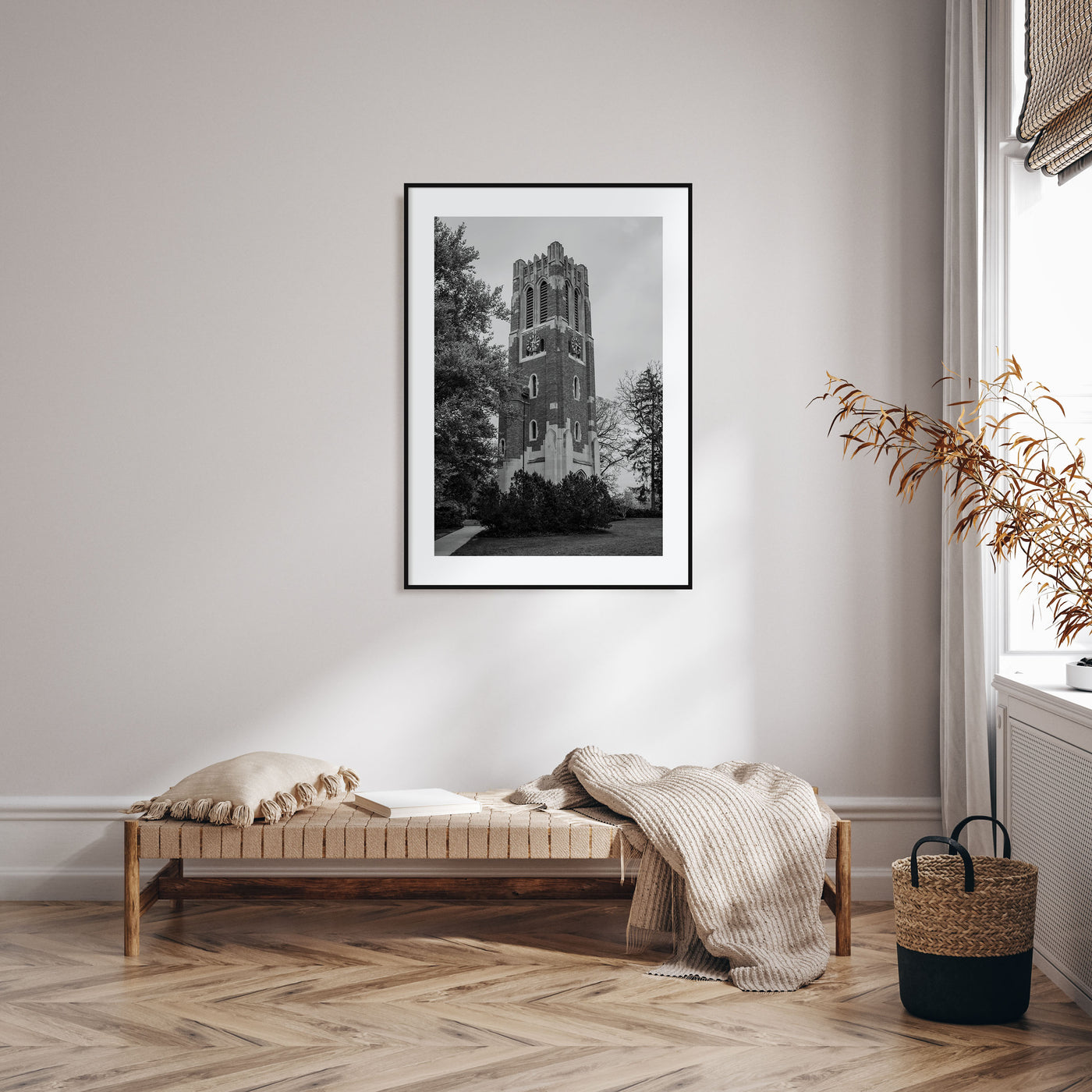 East Lansing Photo B&W Poster
