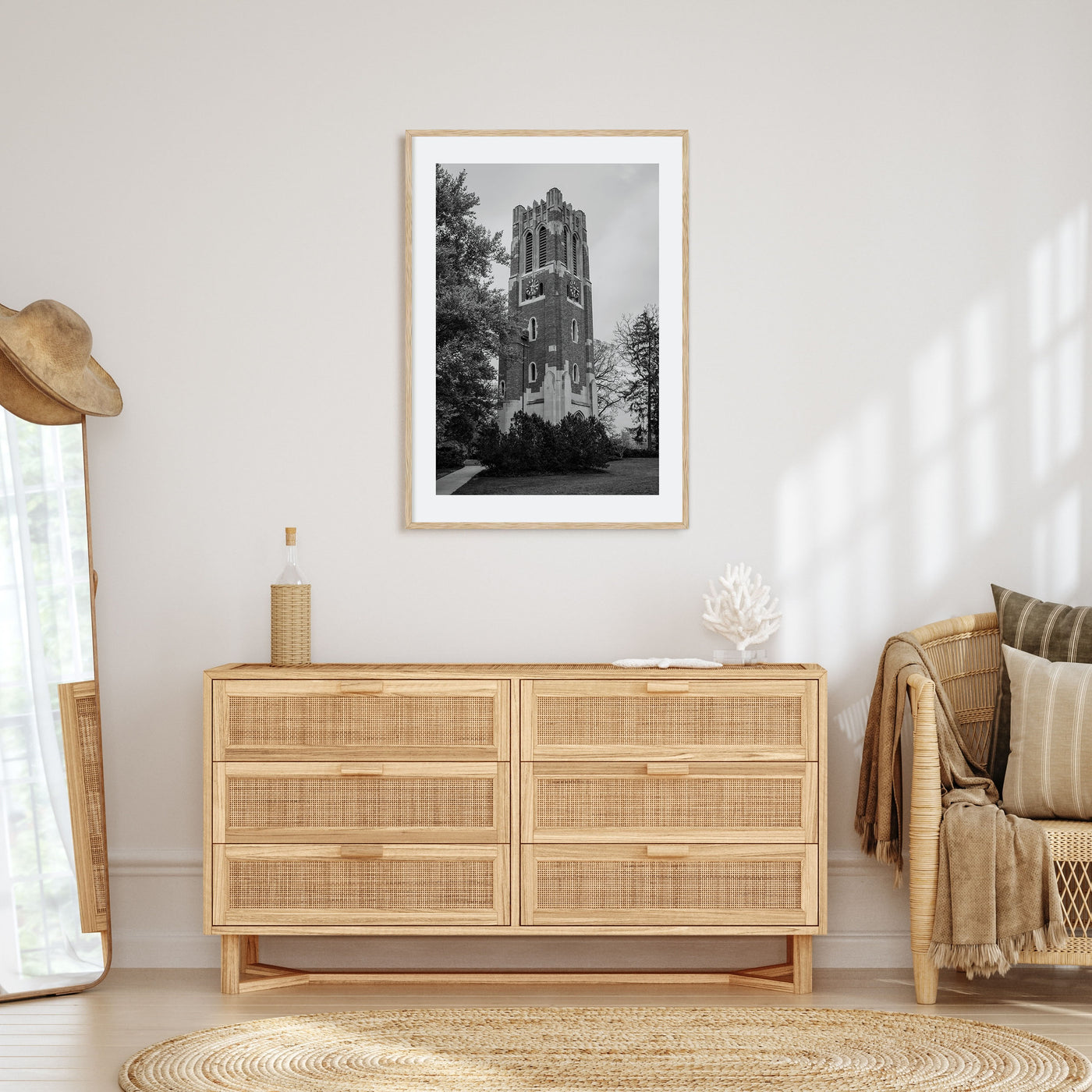 East Lansing Photo B&W Poster