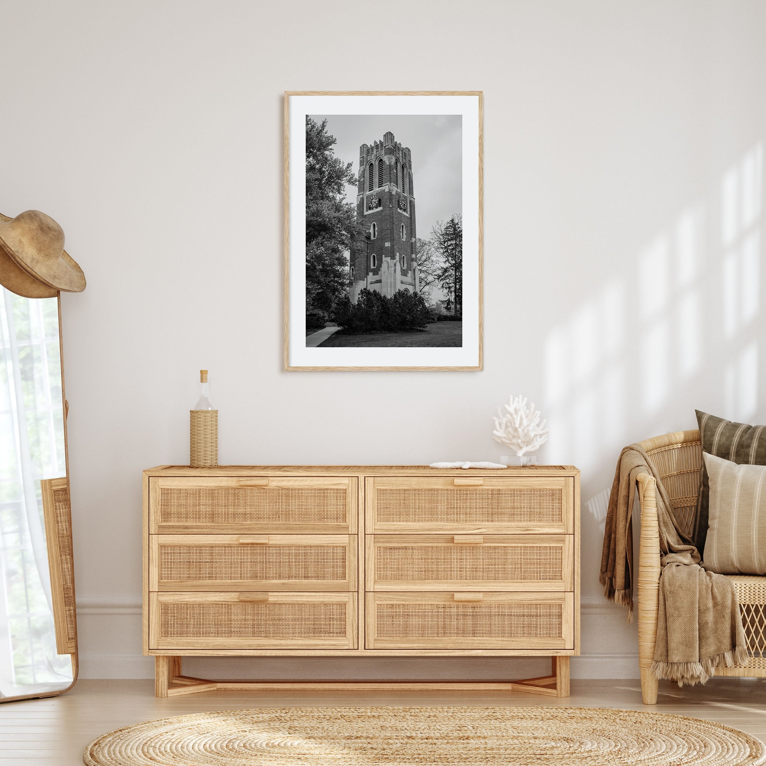 East Lansing Photo B&W Poster
