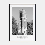 East Lansing Portrait B&W Poster