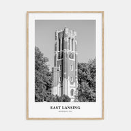East Lansing Portrait B&W Poster