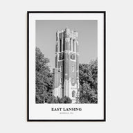 East Lansing Portrait B&W Poster