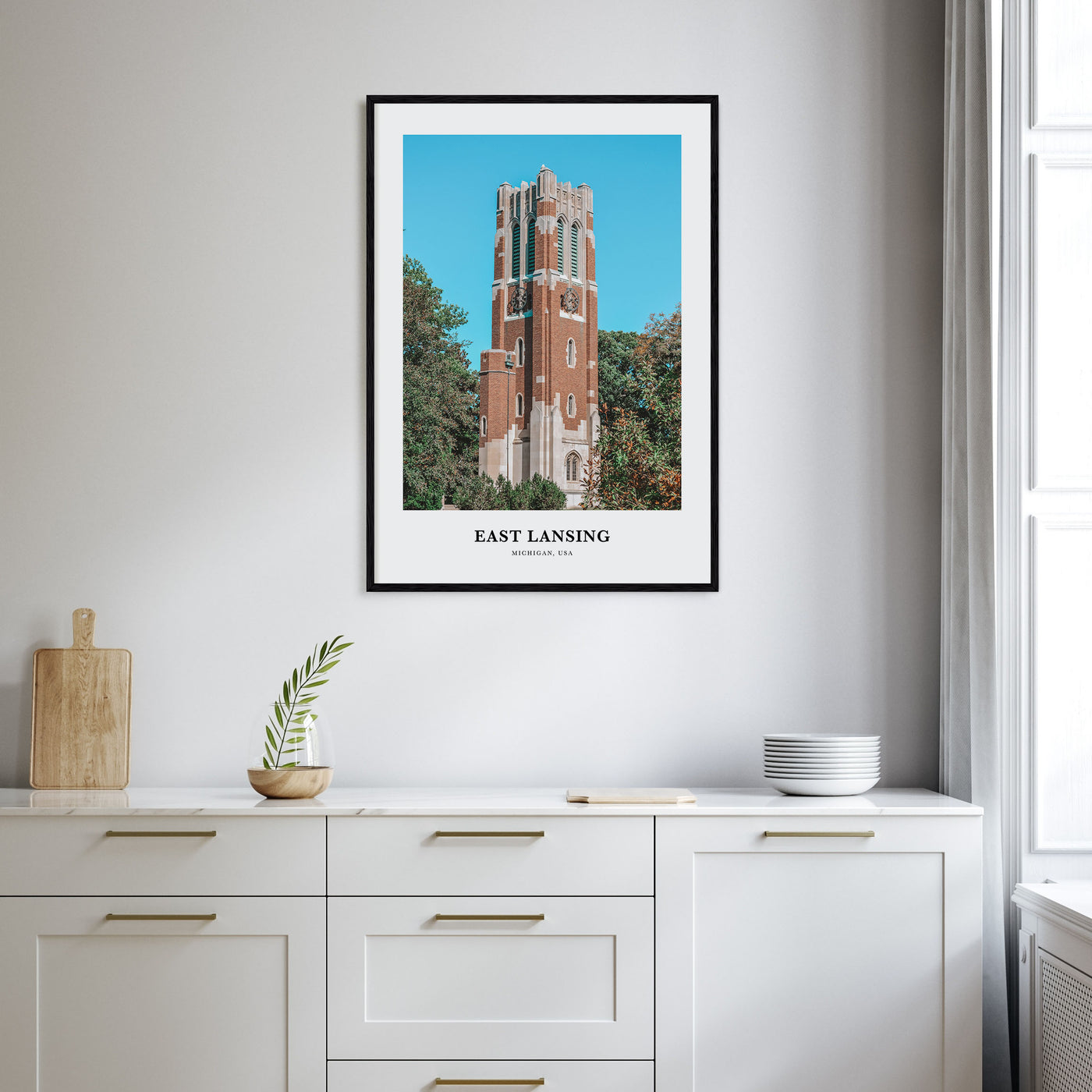 East Lansing Portrait Color Poster