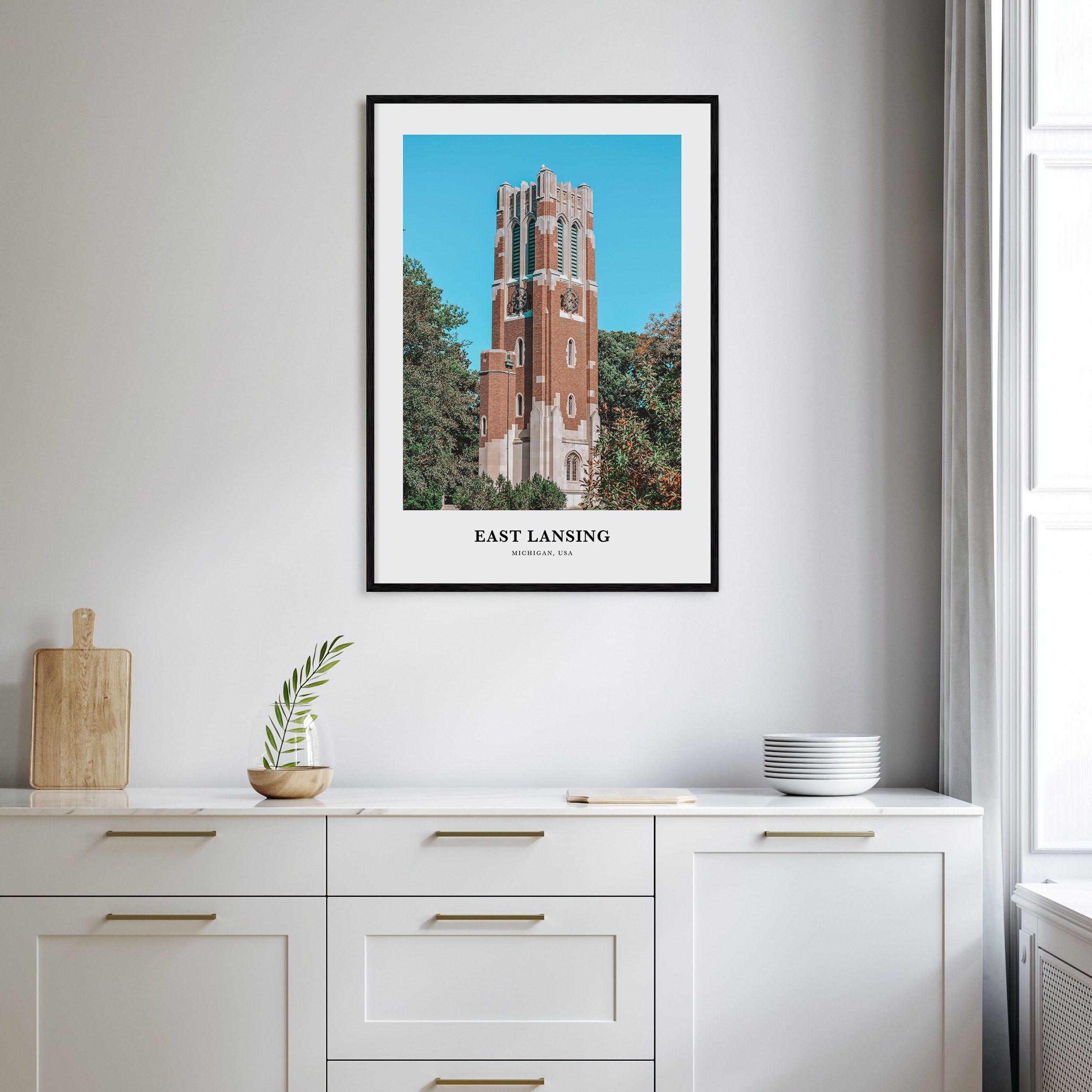 East Lansing Portrait Color Poster