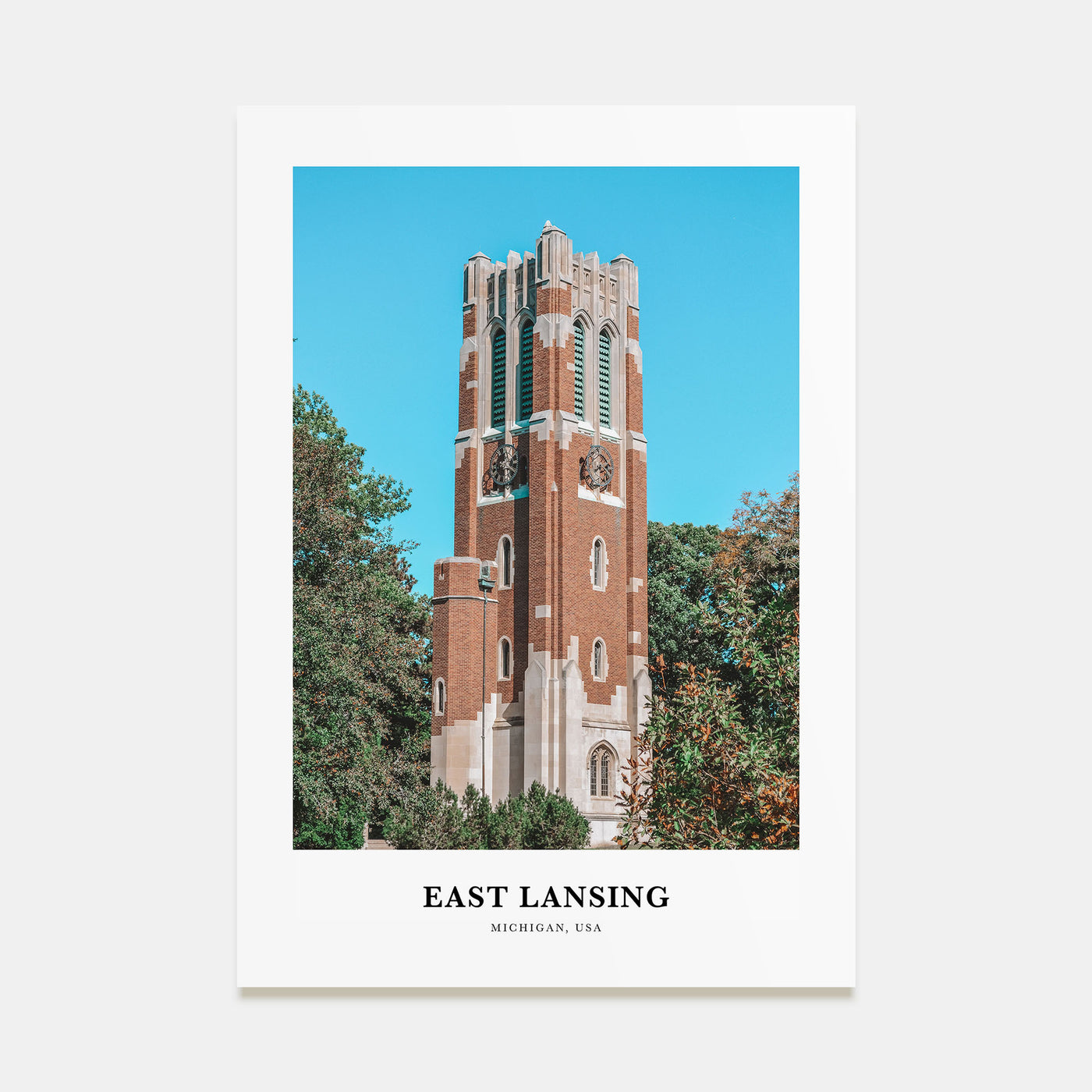 East Lansing Portrait Color Poster
