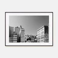 East Village, New York Landscape B&W Poster