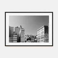 East Village, New York Landscape B&W Poster
