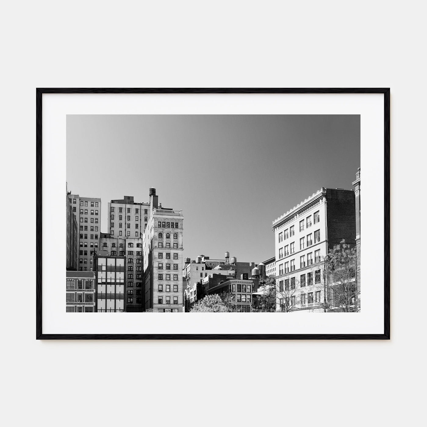 East Village, New York Landscape B&W Poster