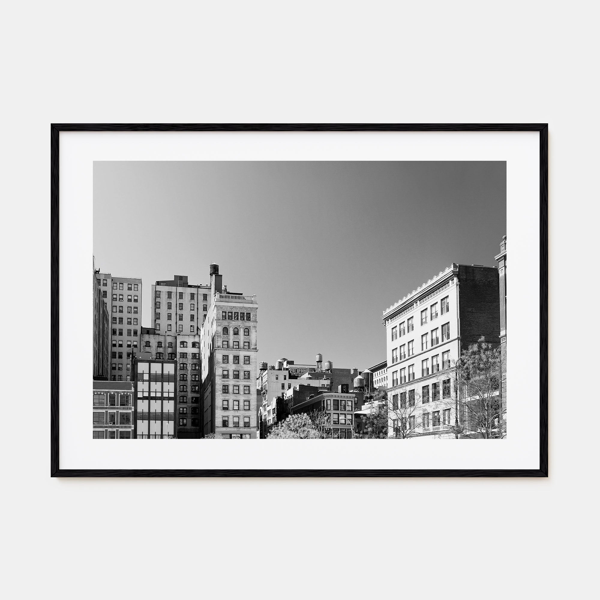 East Village, New York Landscape B&W Poster