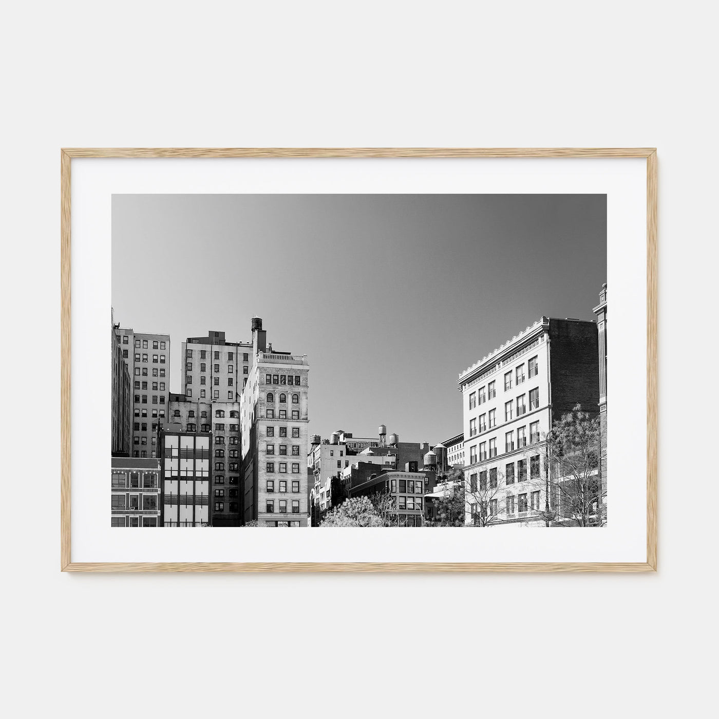 East Village, New York Landscape B&W Poster