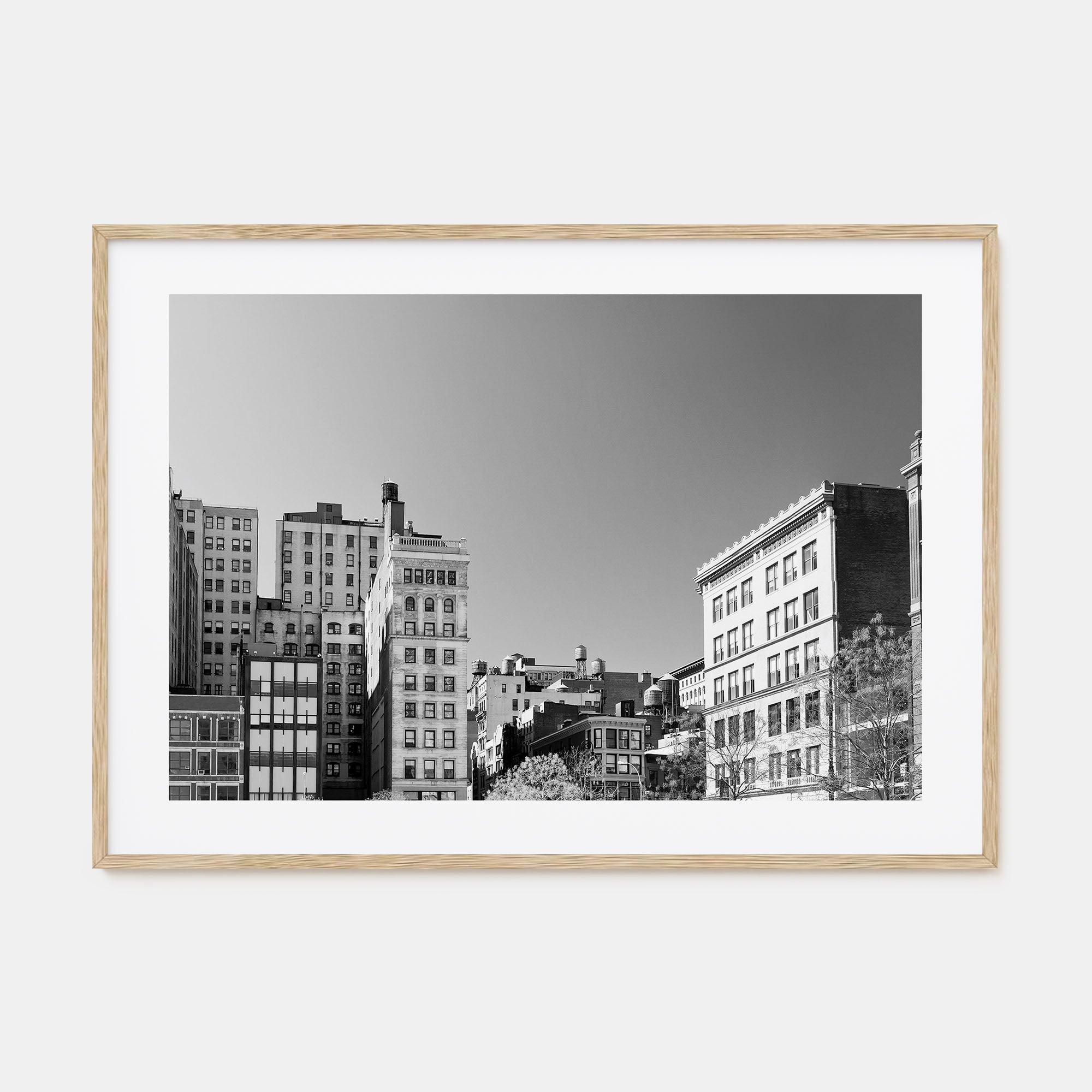 East Village, New York Landscape B&W Poster