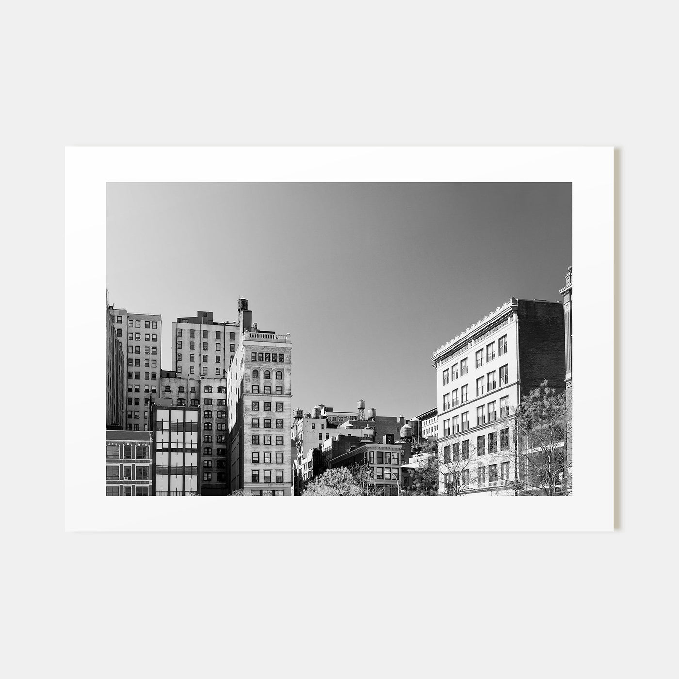 East Village, New York Landscape B&W Poster