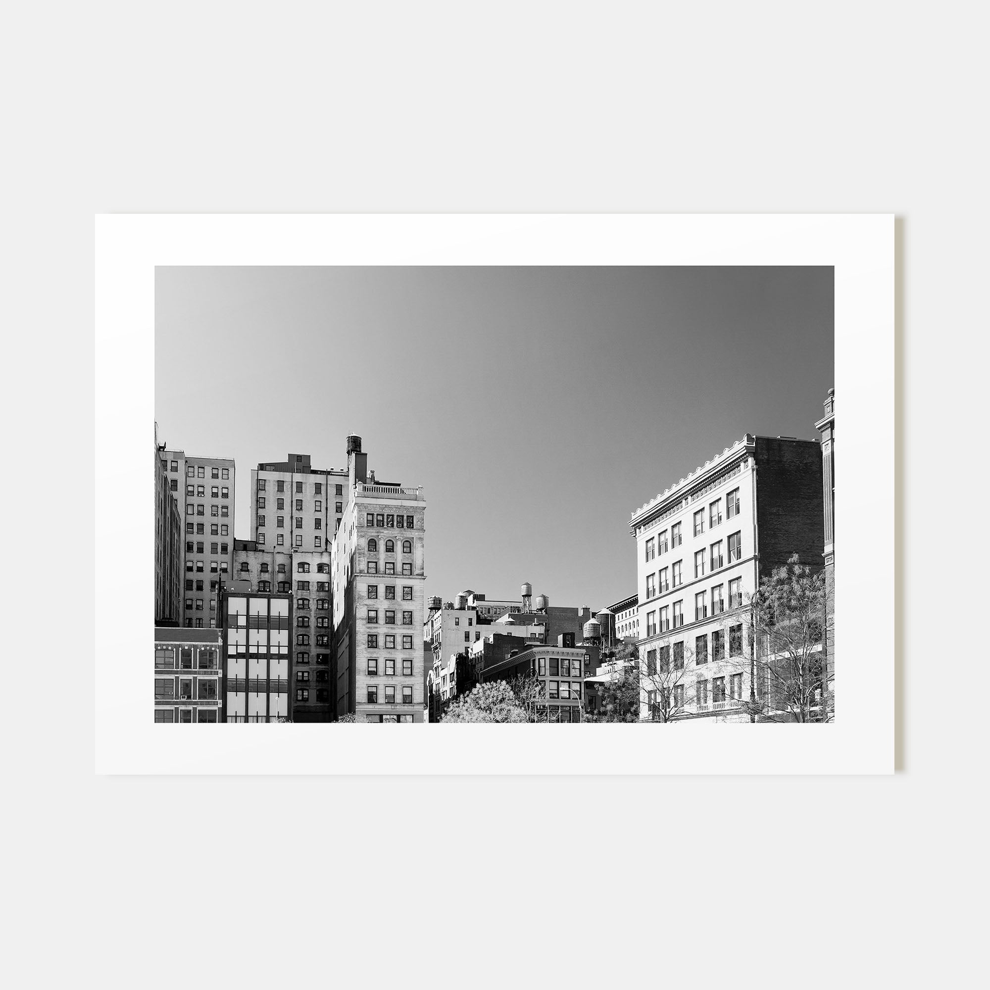 East Village, New York Landscape B&W Poster