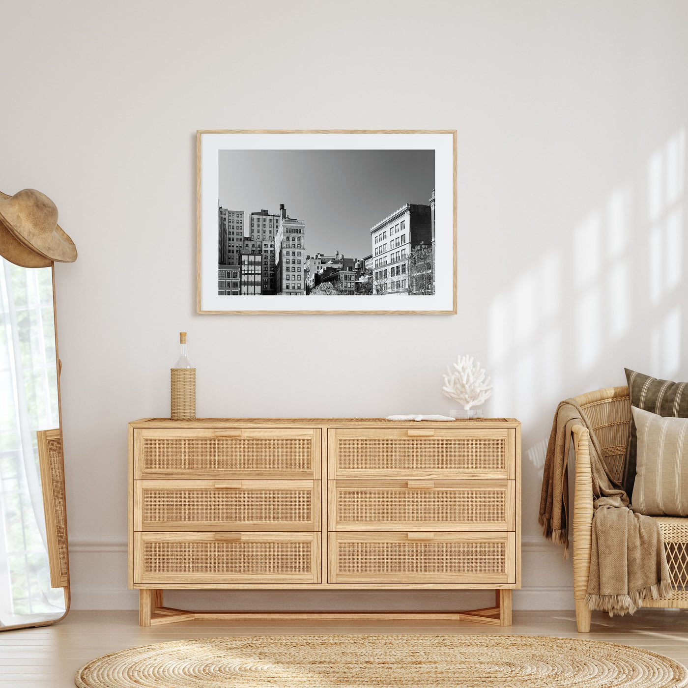 East Village, New York Landscape B&W Poster