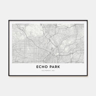 Echo Park Map Landscape Poster