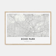 Echo Park Map Landscape Poster