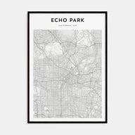 Echo Park Map Portrait Poster